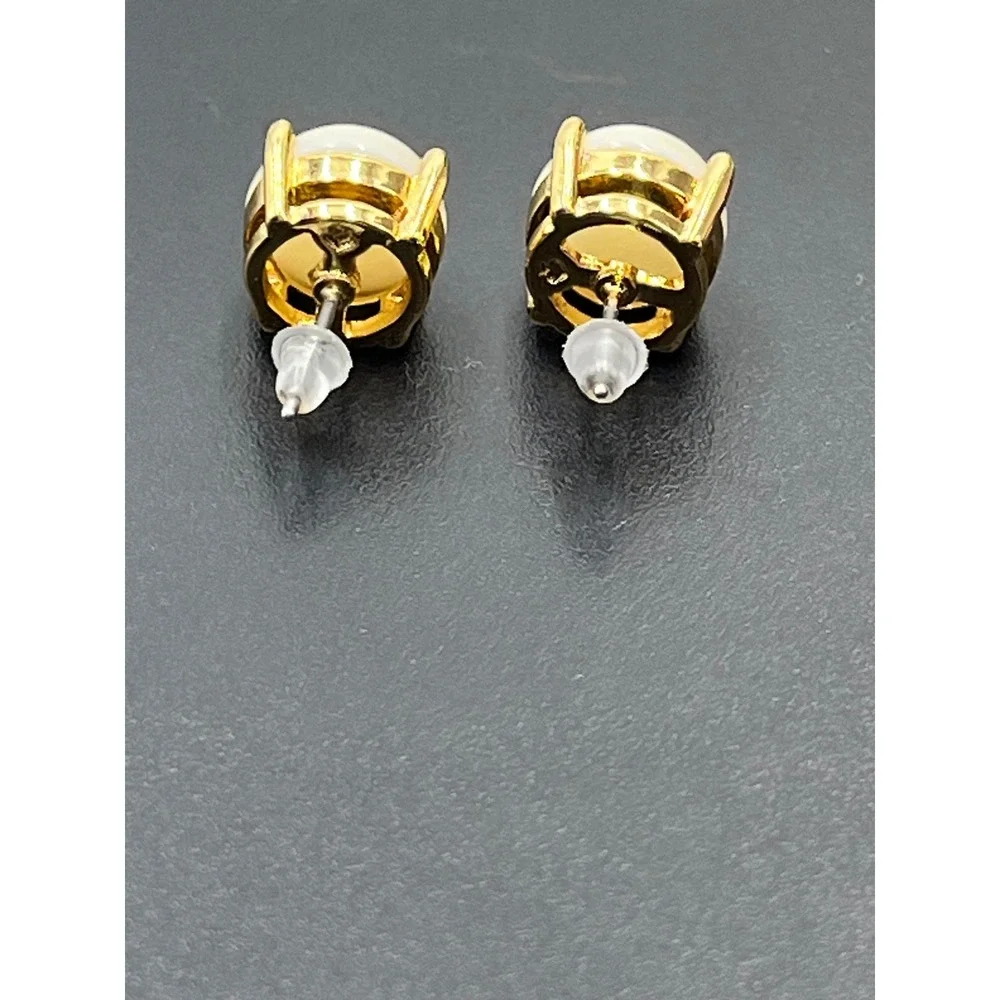 Kate Spade New York Cream Imitation Pearl Gumdrop Gold Plated Stud Earrings